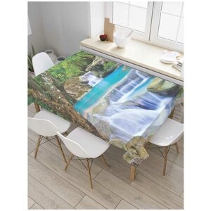 Скатерть прямоугольная JoyArty на кухонный стол "Волшебное течение" из оксфорда, 120x145 см