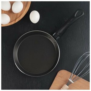 Сковорода для блинов Белая Калитва Хит , d-18 см, антипригарное покрытие, цвет черный