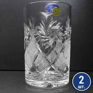 Стеклозавод Неман Хрустальный стакан для подстаканника "Солнце"250 мл, Неман), 2 шт.