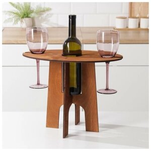 Столик-поднос для вина и двух бокалов, 402530 см