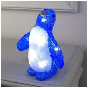 Светодиодная фигура "Танцующий пингвин" 7 х 20 х 7 см, акрил, 10 LED, батарейки ААх2 (не в комплекте), свечение белое