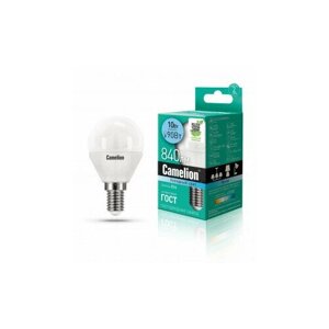 Светодиодная LED лампа Camelion Шар G45 E14 10W (840lm 220°4500K 4K матовая 90x47 пластик LED10-G45/845/E14 (упаковка 16 штук)