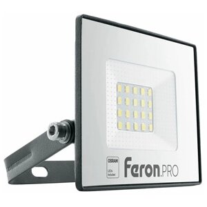 Светодиодный прожектор Feron. PRO LL-1000 IP65 20W 6400K черный