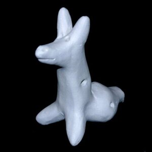 Свисток "Лиса"без раскраски), Филимоновская глиняная игрушка, ручная авторская работа
