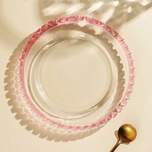 Тарелка стеклянная обеденная «Розе», 19,519,52 см