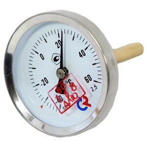 Термометр РОСМА БТ‑31.211,40+60°C, 64 мм серебристый 7 см