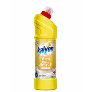 Ультрагустой отбеливатель KALYON Солнце (желтый) 750 мл, для чистки туалета, ванны, раковины, от известкового налета, ржавчины