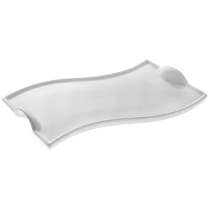 Wilmax Блюдо с глазурованным покрытием, 26 см, 26х15.5 см, 1 шт., белый