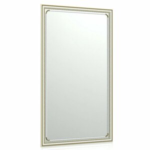 Зеркало 121С белая косичка, ШхВ 55х95 см, зеркала для офиса, прихожих и ванных комнат, горизонтальное или вертикальное крепление