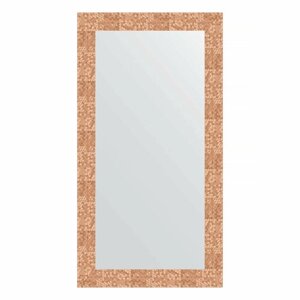 Зеркало настенное EVOFORM в багетной раме соты медный, 56х106 см, для гостиной, прихожей, кабинета, спальни и ванной комнаты, BY 3082