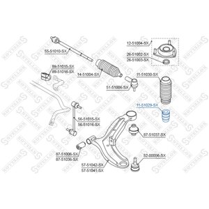 11-51029-SX отбойник амортизатора Бренд STELLOX для автомобиля переднего Hyundai Getz 02
