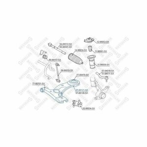 57-00121-SX_рычаг левый! Toyota RAV 4 II/III all 00>