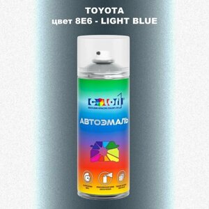 Аэрозольная краска COLOR1 для toyota, цвет 8E6 - LIGHT BLUE