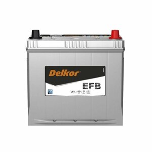 Аккумулятор автомобильный Delkor EFB 80B24L 55Ач R+ EN500 234x127x220 B01 обратной полярности