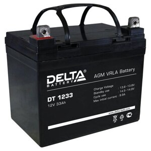 Аккумулятор Delta DT 1233 12В 33Ач 197x131x180 мм Прямая (