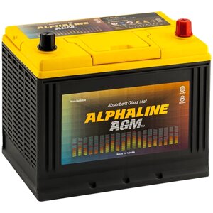 Аккумулятор для спецтехники AlphaLine AGM 75 Ач (AX D26L), 260x175x220, полярность обратная
