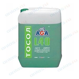Антифриз AGA сине-зеленый (40/115) готовый 10 кг AGA AGA009L | цена за 1 шт