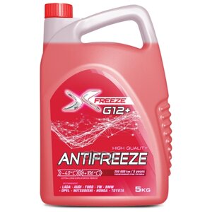 Антифриз X-Freeze Antifreeze G12+ Готовый -40c Красный 5 Кг 430140009 X-FREEZE арт. 430140009