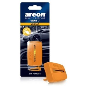 AREON Ароматизатор для автомобиля Vent 7 vanilla 22 г оранжевый