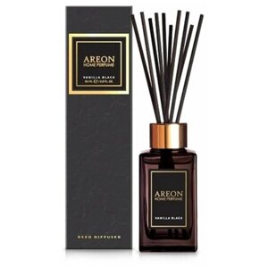 Ароматизатор AREON флакон с палочками 85мл HOME perfume sticks vanilla BLACK 85ML
