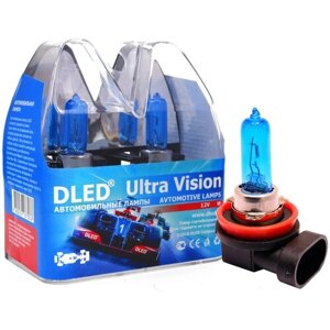 Автомобильная лампа H11 5000K DLED "Ultra Vision"комплект 2 лампы)