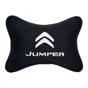 Автомобильная подушка на подголовник алькантара Black CITROEN Jumper