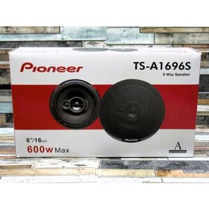 Автомобильные динамики "Pioneer TS-A1696S"Комплект из 2 штук / Коаксиальная акустика 3-х полосная, 16 См (6 Дюйм. 600 Вт.
