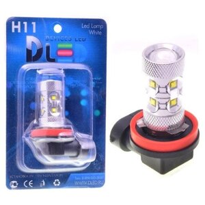 Автомобильные светодиодные лампы H11 - 10 CREE + Линза
