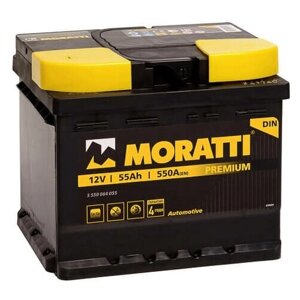 Автомобильный аккумулятор MORATTI 55 (1) L1B (5550064055), кубик