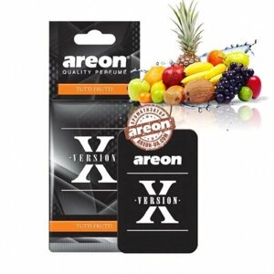 Автомобильный ароматизатор "AREON X-Version", 5 штук, аромат "Tutti Frutti"