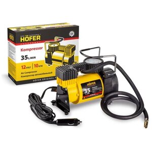 Автомобильный компрессор HOFER HF 909 301 35 л/мин желтый/черный