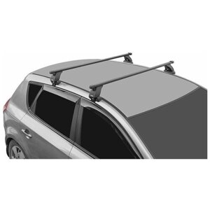 Багажник Lux (Люкс) для Volkswagen Polo V седан 2010-2020 на гладкую крышу (прямоугольные дуги)