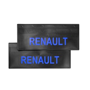 Брызговики задние на грузовик RENAULT 670*270 (LUX) синяя надпись
