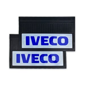 Брызговики задние светоотражающие (резина) IVECO (Синяя надпись) комплект