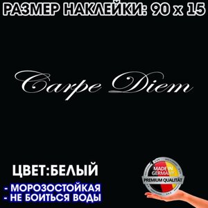 "Carpe Diem"виниловая наклейка 90х15 см цвет белый