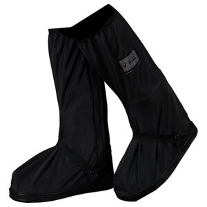 Чехлы дождевики (бахилы многоразовые) для защиты обуви, дождевые мотобахилы размер M, цвет черный