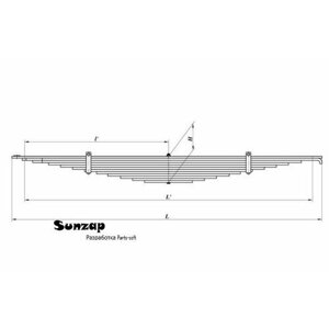 ЧМЗ 6520-2902012-30 Рессора КАМАЗ-6520 передняя (12 листов) без ушек L=1940мм ЧМЗ