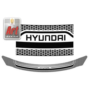 Дефлектор капота для Hyundai i30 хэтчбэк 2012-н. в. Серия Art графит