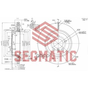 Диск торм. задний для а/м bmw 5 F10/11 10-F10/F18 (10-13)(13-F11 [330*69*20] 5 отв segmatic арт. SBD30093220
