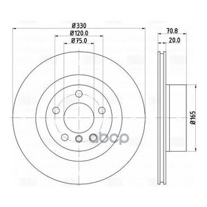 Диск Тормозной Bmw X3 (F25) (10-X4 (F26) (11-Задн. D=330 Trialli арт. DF263918