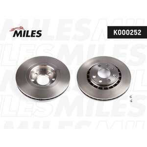 Диск тормозной MILES K000252 chevrolet LANOS daewoo NEXIA 14 OPEL ASTRA F vectra A B пер вент MILES K000252