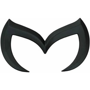 Эмблема Мазда черная размеры 12x7 см металл