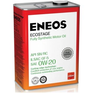 ENEOS Масло Моторное 0w20 Eneos 4л Синтетика Ecostage Sn