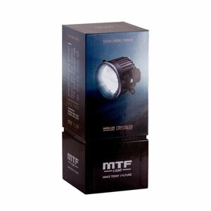 Фары MTF LIGHT светодиодные серия CRYSTALED в ПТФ универсальный кронштейн 12-24В, 28Вт, 5500К, 2000лм, 2шт.