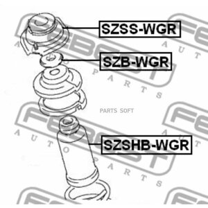 Febest SZSS-WGR (4171080G10 / szsswgr) опора переднего амортизатора