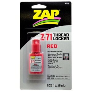 Фиксатор резьбы высокой прочности Thread locker, 6 мл, ZAP (США), PT-71