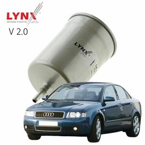 Фильтр топливный Audi A4 (2) / Ауди А4 2000 2001 2002 2003 2004 V2 ALT / 1шт, LYNXauto