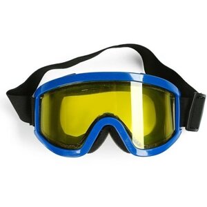 FlowMe Очки-маска для езды на мототехнике, стекло двухслойное желтое, цвет синий