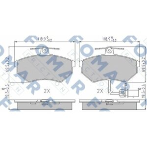 FO689281 FDB1451 631 12 573006B колодки дисковые п Audi A4 VW Passat 1 6 1 8 1 9TDi 96 gt