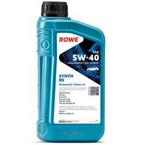 HC-синтетическое моторное масло ROWE Hightec Synt RS SAE 5W-40, 1 л, 1 шт.